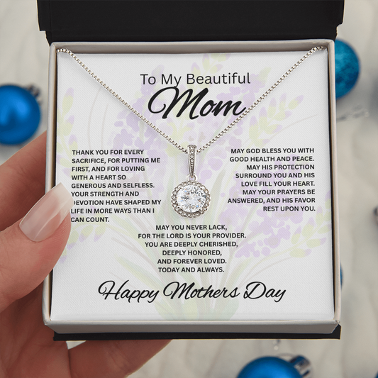To My Beautiful Mom – Faith & Blessings Mother's Day Necklace