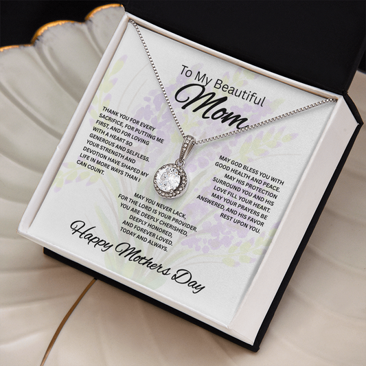 To My Beautiful Mom – Faith & Blessings Mother's Day Necklace