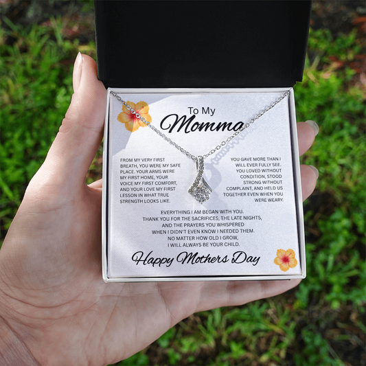 To My Momma Necklace – Meaningful Mother's Day Gift for Mom