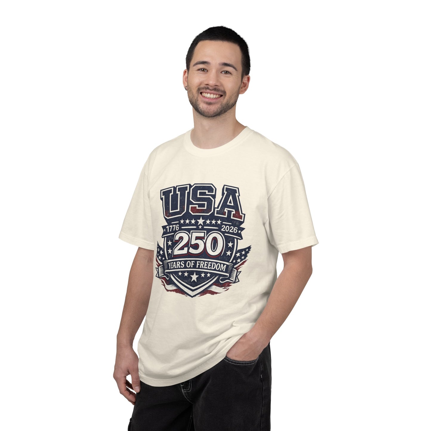 USA 250 Years of Freedom T-Shirt — 1776–2026 Patriotic Anniversary Tee