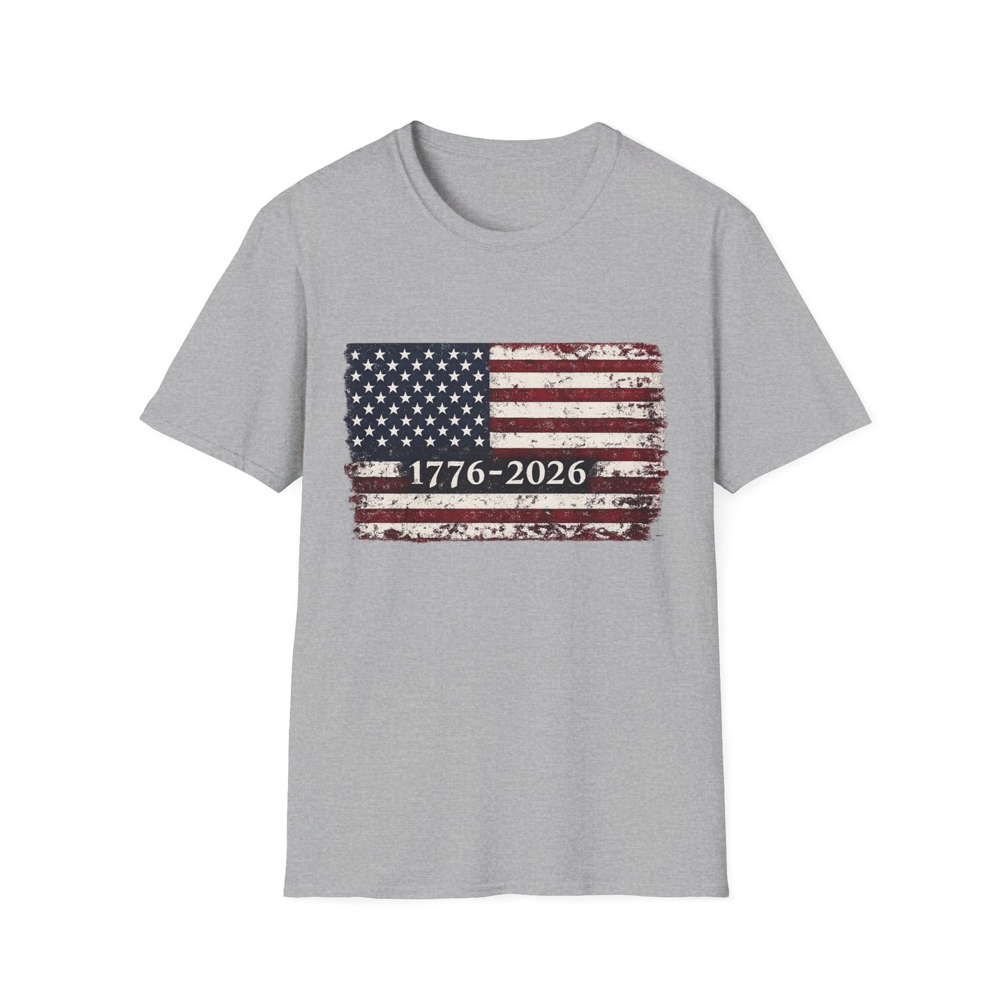 1776–2026 Distressed American Flag T-Shirt — Patriotic 250th Anniversary Tee