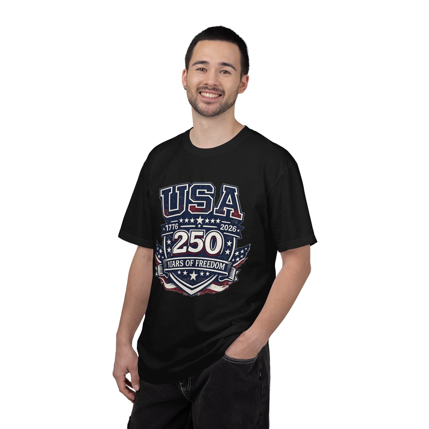 USA 250 Years of Freedom T-Shirt — 1776–2026 Patriotic Anniversary Tee