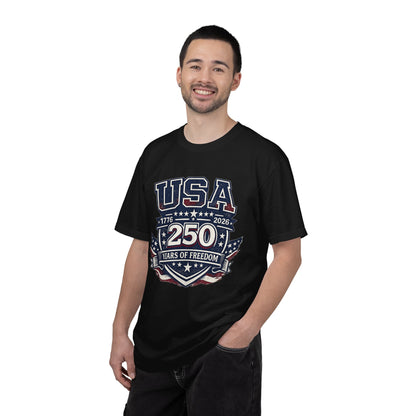 USA 250 Years of Freedom T-Shirt — 1776–2026 Patriotic Anniversary Tee