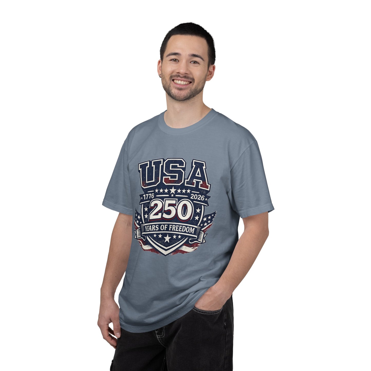 USA 250 Years of Freedom T-Shirt — 1776–2026 Patriotic Anniversary Tee