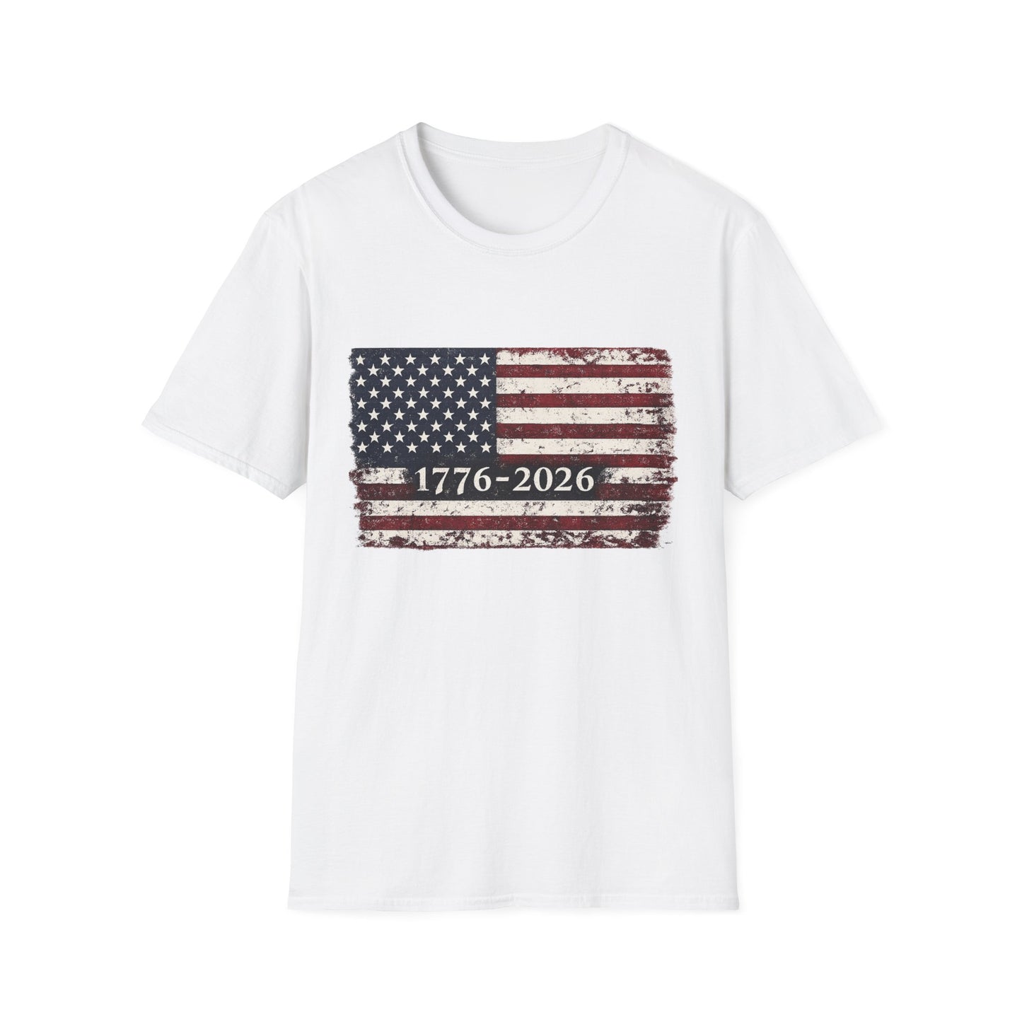 1776–2026 Distressed American Flag T-Shirt — Patriotic 250th Anniversary Tee