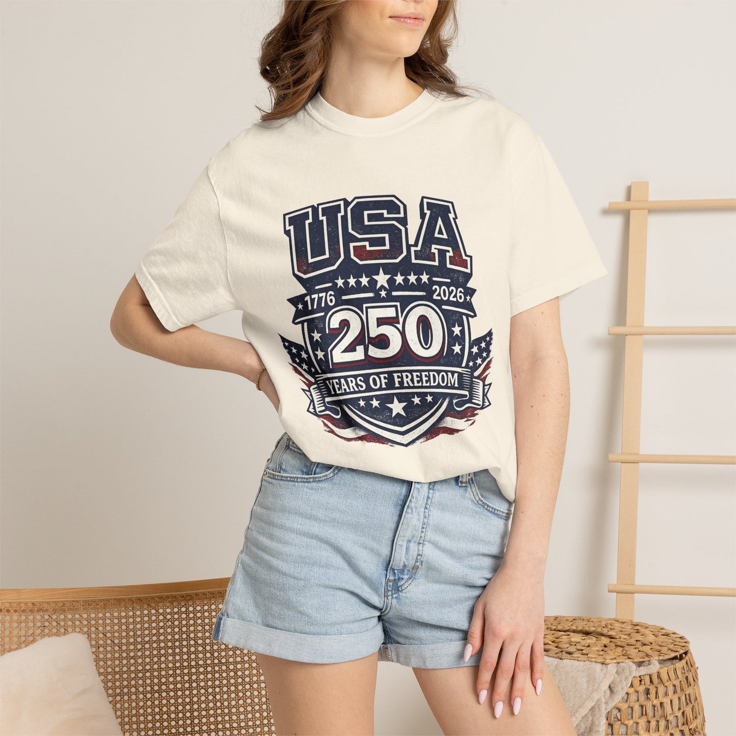 USA 250 Years of Freedom T-Shirt — 1776–2026 Patriotic Anniversary Tee