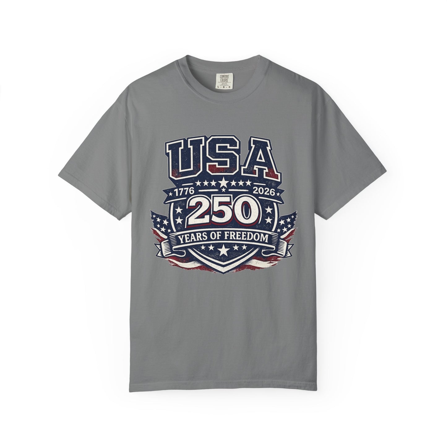 USA 250 Years of Freedom T-Shirt — 1776–2026 Patriotic Anniversary Tee
