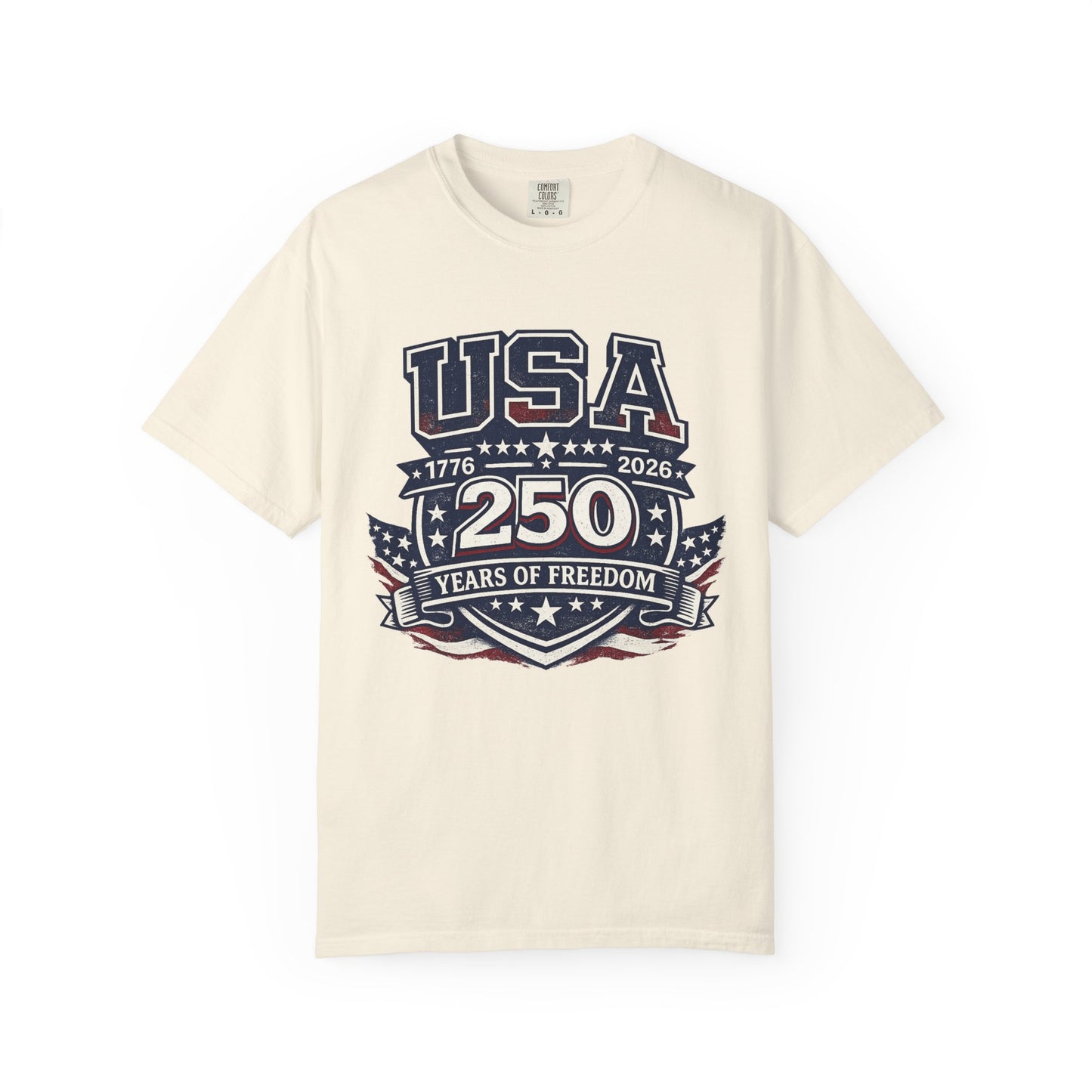 USA 250 Years of Freedom T-Shirt — 1776–2026 Patriotic Anniversary Tee