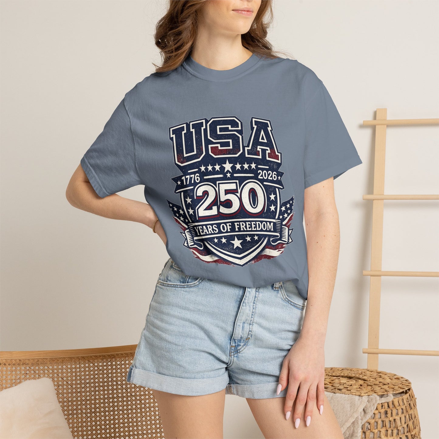 USA 250 Years of Freedom T-Shirt — 1776–2026 Patriotic Anniversary Tee