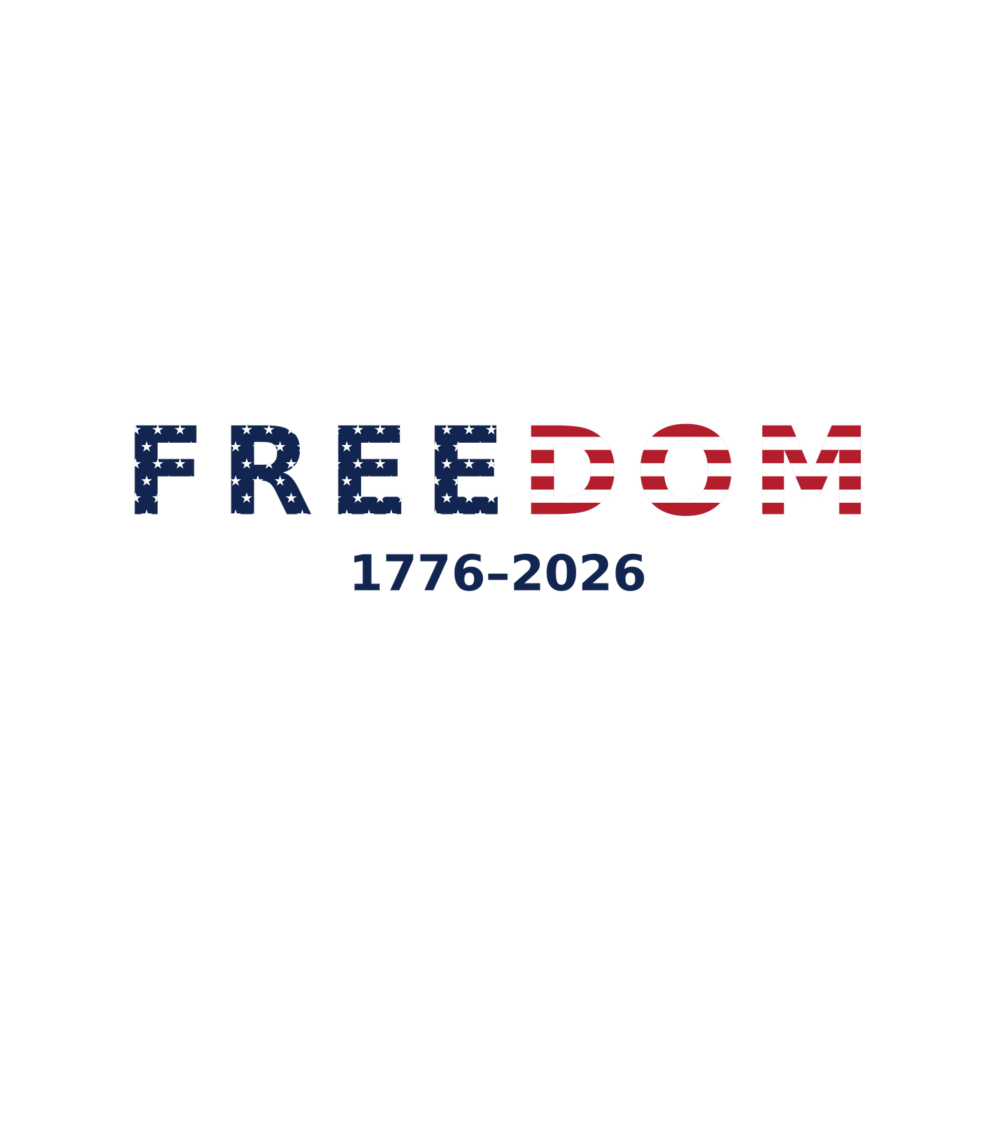 Freedom 1776–2026 Baby Tee — Patriotic Women's Crop T-Shirt