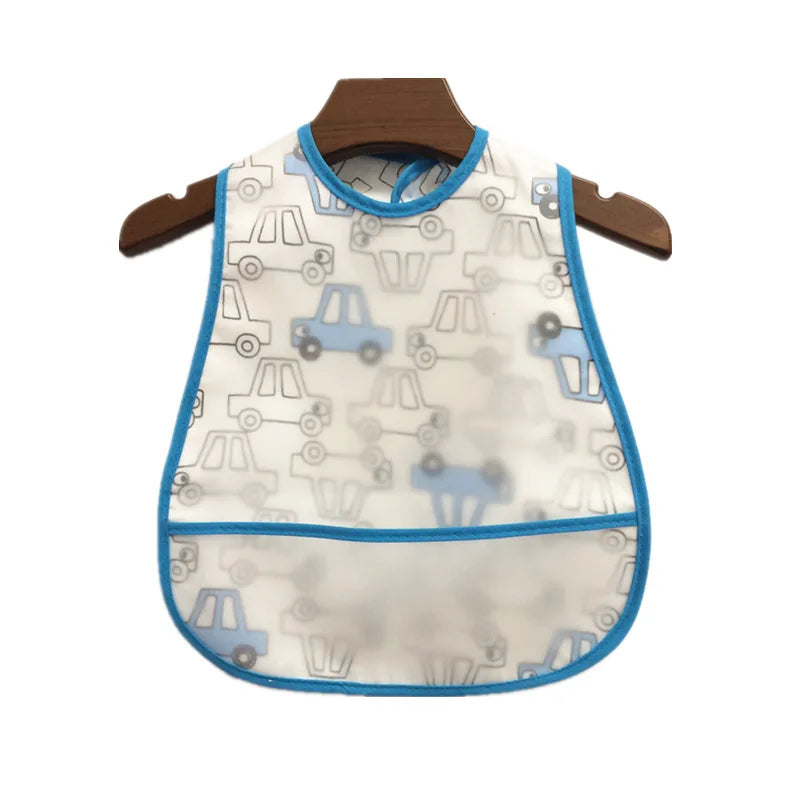 2023New Cartoon Pattern EVA Waterproof Pocket Lunch Feeding Bibs