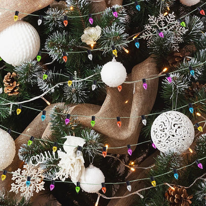 5M/roll Colorful Bulbs String Garland Christmas Home Decorations
