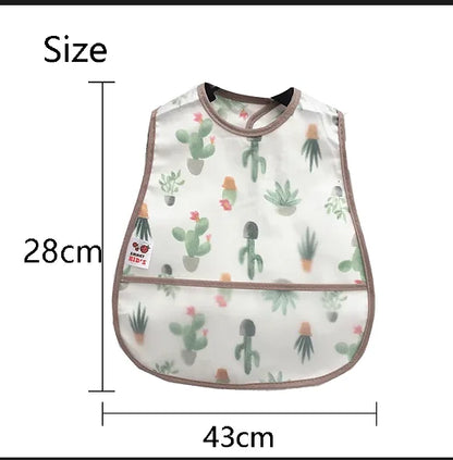 2023New Cartoon Pattern EVA Waterproof Pocket Lunch Feeding Bibs