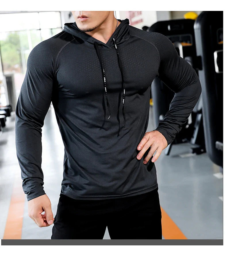 Mens Fitness Tracksuit Running Sport Hoodie