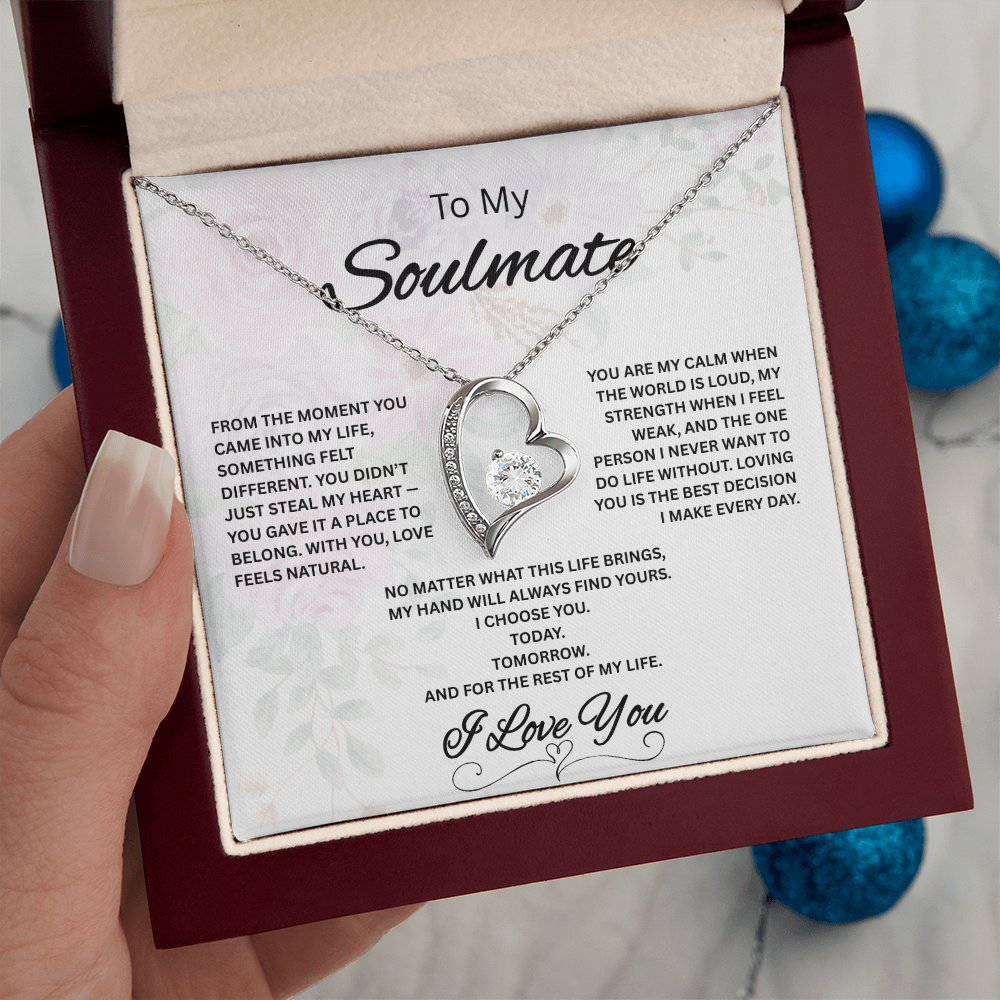 To My Soulmate Necklace – Romantic Gift for Her – Forever Love Jewelry