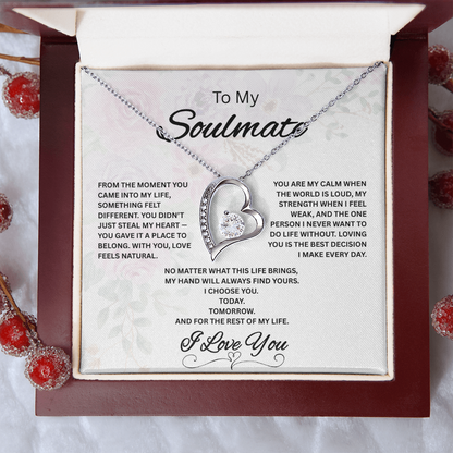 To My Soulmate Necklace – Romantic Gift for Her – Forever Love Jewelry