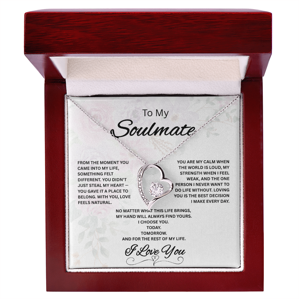 To My Soulmate Necklace – Romantic Gift for Her – Forever Love Jewelry
