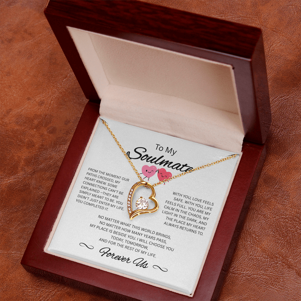 To My Soulmate Necklace – Romantic Gift for Her – Forever Love Jewelry