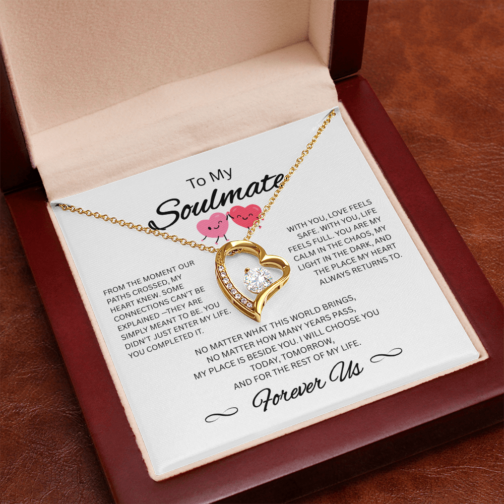 To My Soulmate Necklace – Romantic Gift for Her – Forever Love Jewelry