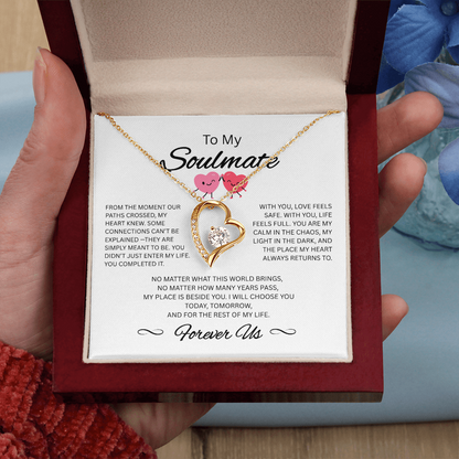 To My Soulmate Necklace – Romantic Gift for Her – Forever Love Jewelry