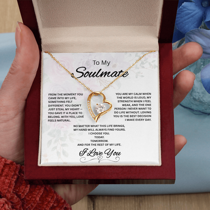 To My Soulmate Necklace – Romantic Gift for Her – Forever Love Jewelry
