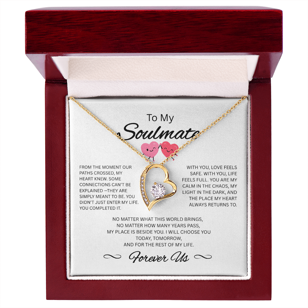 To My Soulmate Necklace – Romantic Gift for Her – Forever Love Jewelry