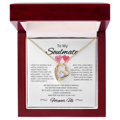 To My Soulmate Necklace – Romantic Gift for Her – Forever Love Jewelry