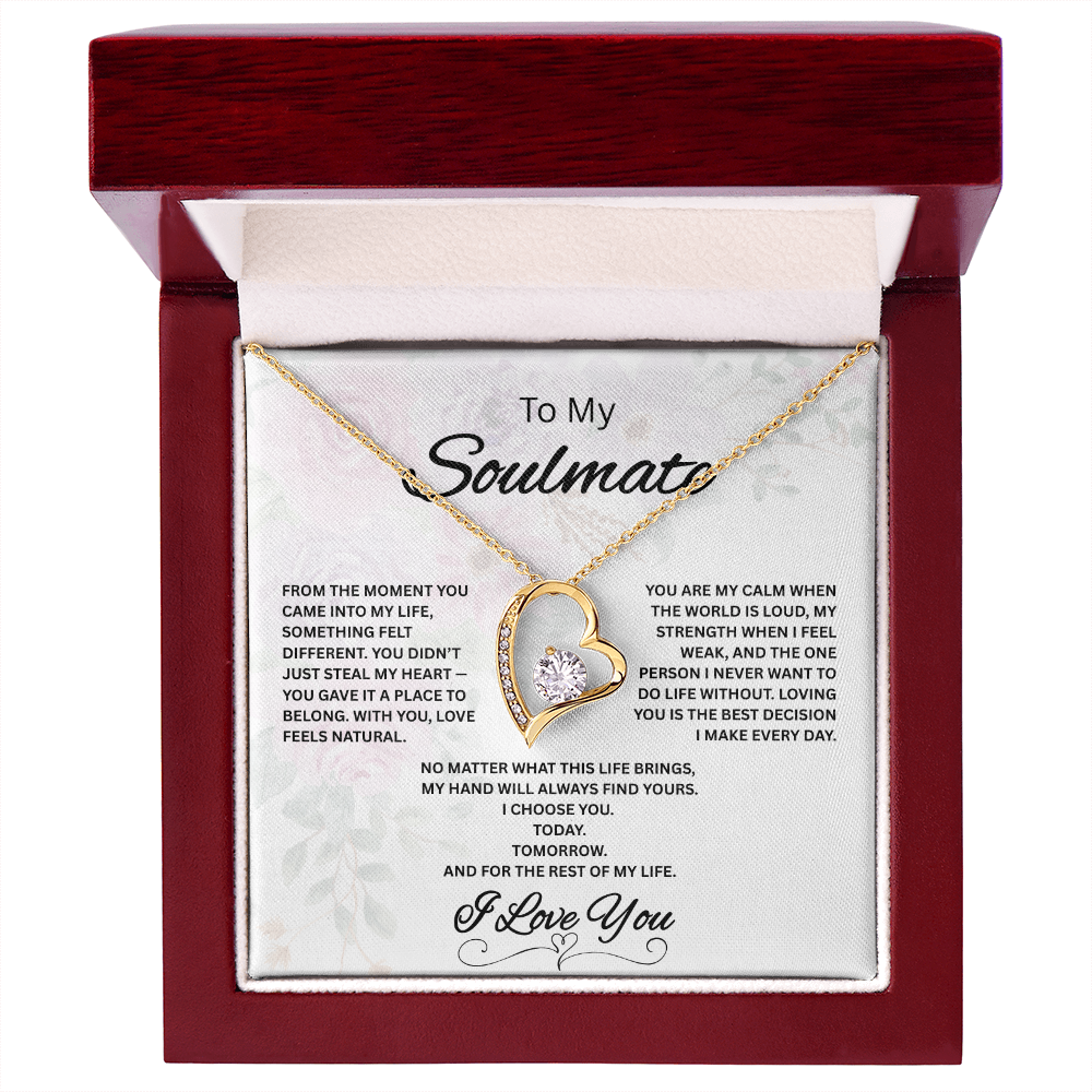 To My Soulmate Necklace – Romantic Gift for Her – Forever Love Jewelry