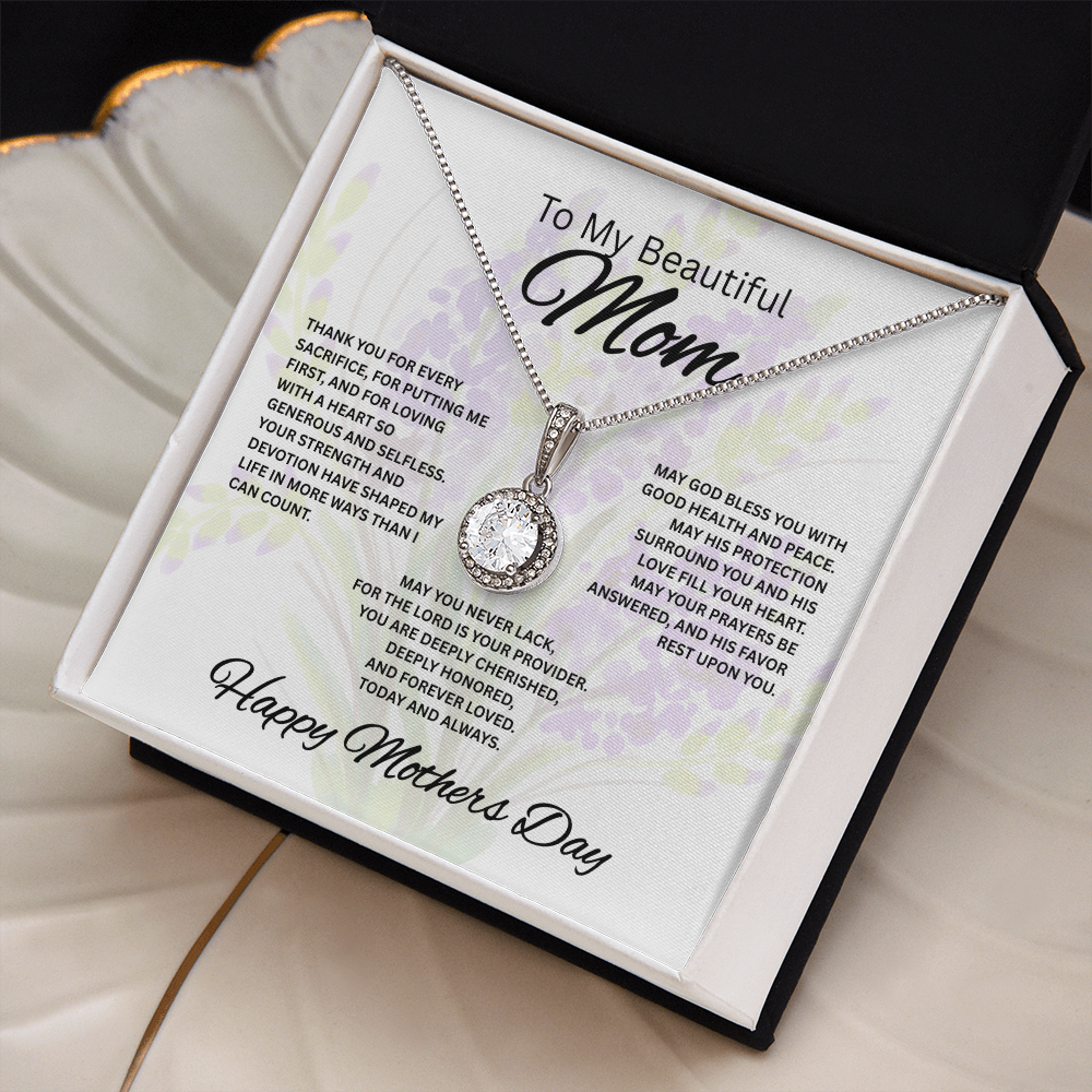 To My Beautiful Mom – Faith & Blessings Mother's Day Necklace