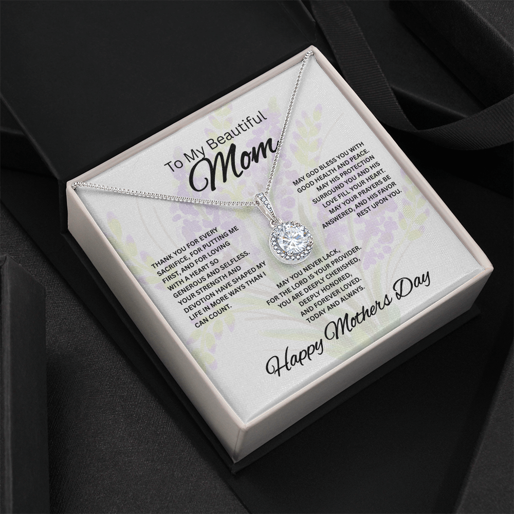 To My Beautiful Mom – Faith & Blessings Mother's Day Necklace