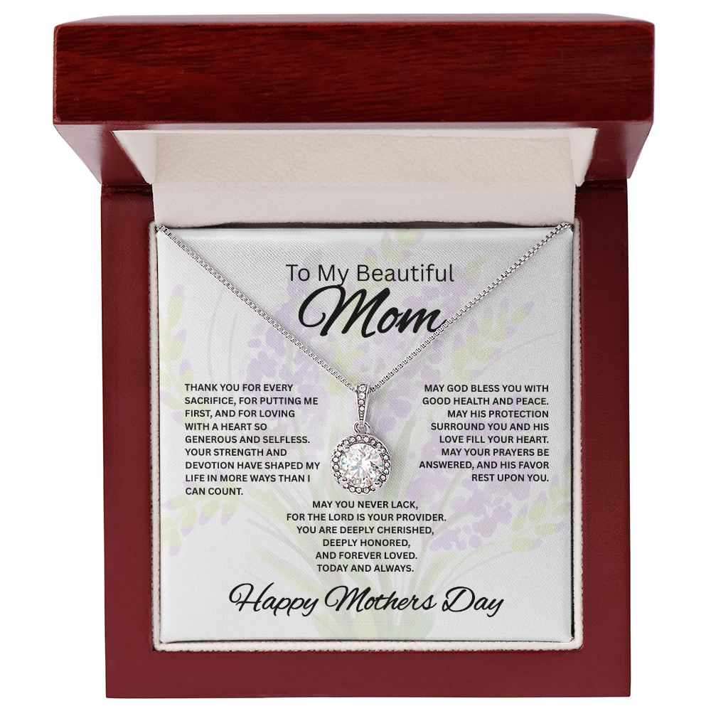 To My Beautiful Mom – Faith & Blessings Mother's Day Necklace