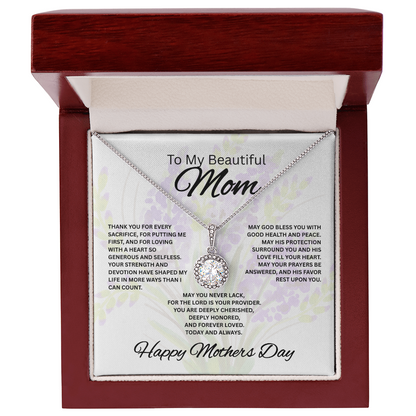 To My Beautiful Mom – Faith & Blessings Mother's Day Necklace