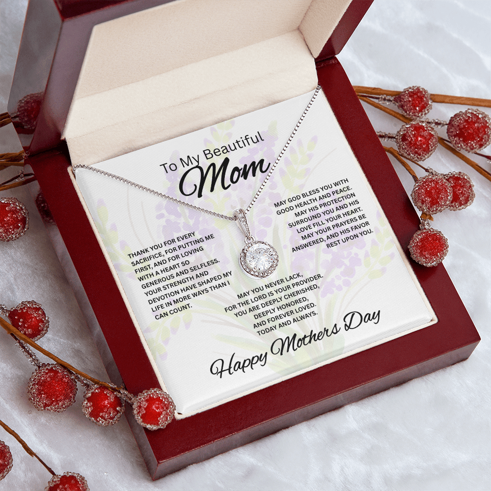 To My Beautiful Mom – Faith & Blessings Mother's Day Necklace