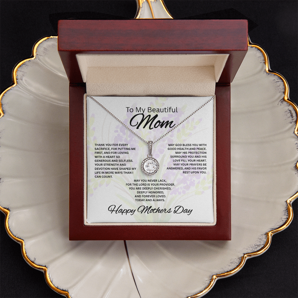 To My Beautiful Mom – Faith & Blessings Mother's Day Necklace