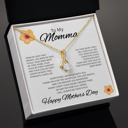 To My Momma Necklace – Meaningful Mother's Day Gift for Mom