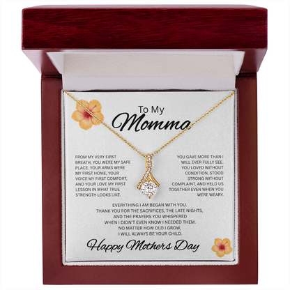 To My Momma Necklace – Meaningful Mother's Day Gift for Mom