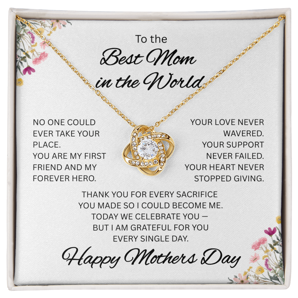 Best Mom in the World Necklace – Mother's Day Gift for Mom