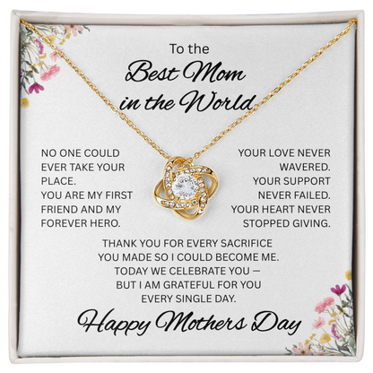 Best Mom in the World Necklace – Mother's Day Gift for Mom