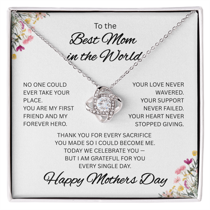 Best Mom in the World Necklace – Mother's Day Gift for Mom