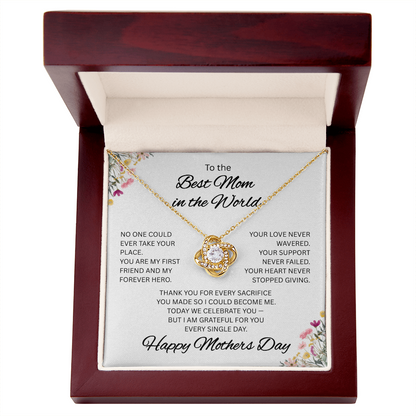 Best Mom in the World Necklace – Mother's Day Gift for Mom