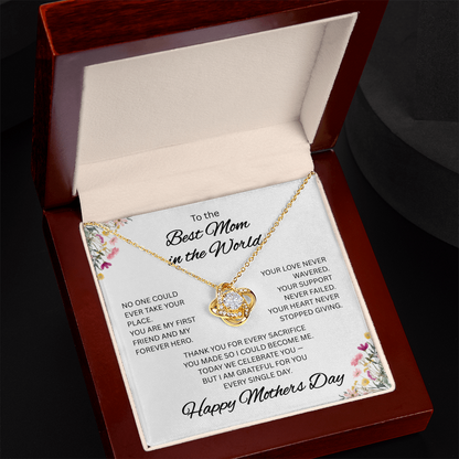 Best Mom in the World Necklace – Mother's Day Gift for Mom