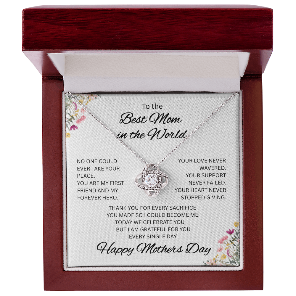 Best Mom in the World Necklace – Mother's Day Gift for Mom