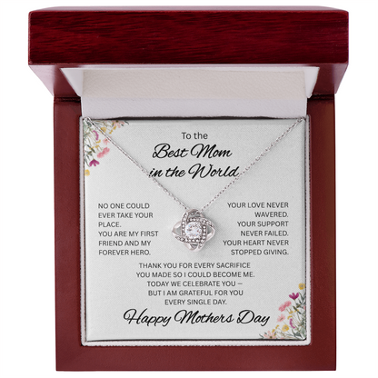Best Mom in the World Necklace – Mother's Day Gift for Mom