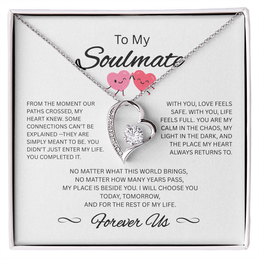 To My Soulmate Necklace – Romantic Gift for Her – Forever Love Jewelry