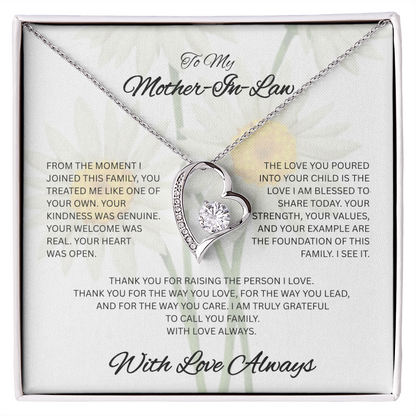 With Love and Gratitude – To My Mother-in-Law Necklace