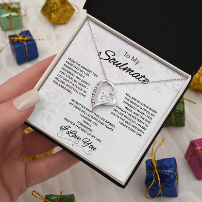 To My Soulmate Necklace – Romantic Gift for Her – Forever Love Jewelry
