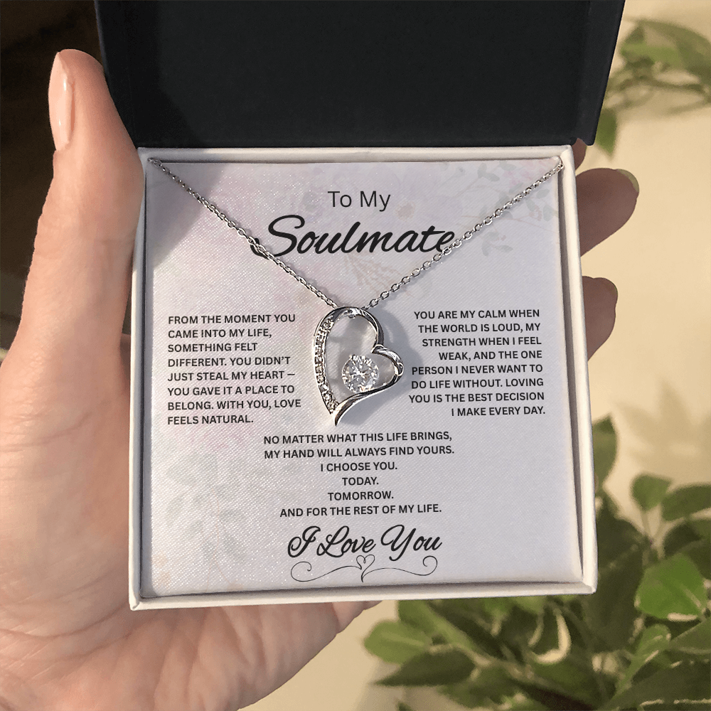 To My Soulmate Necklace – Romantic Gift for Her – Forever Love Jewelry