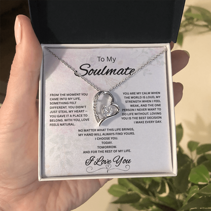 To My Soulmate Necklace – Romantic Gift for Her – Forever Love Jewelry
