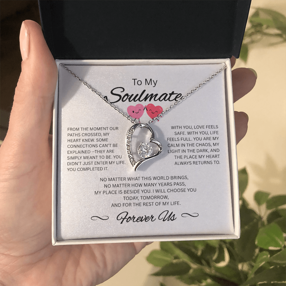 To My Soulmate Necklace – Romantic Gift for Her – Forever Love Jewelry