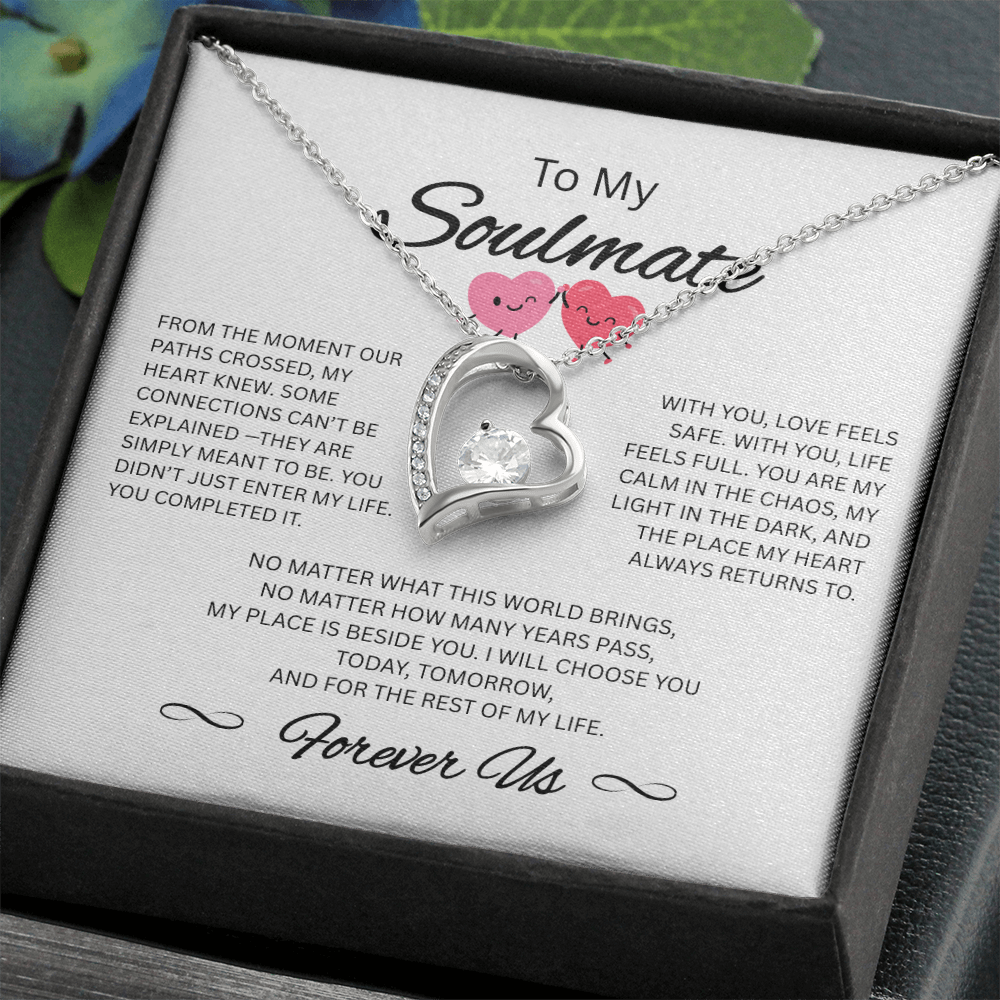 To My Soulmate Necklace – Romantic Gift for Her – Forever Love Jewelry